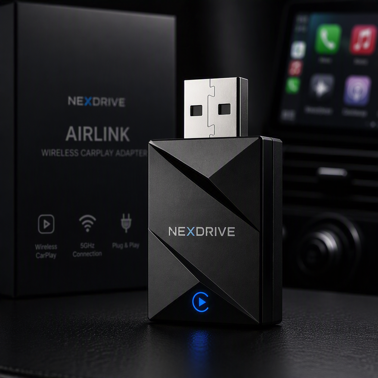Wireless CarPlay Adapter | Automatic Plug & Play Connection | NEXDRIVE AirLink™