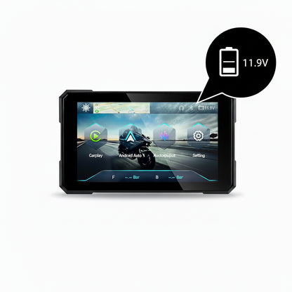 5" Motorcycle GPS Screen – Apple CarPlay & Android Auto | IPX7 Waterproof | Detachable Anti-Theft