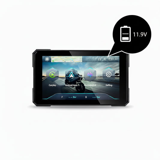 5" Motorcycle GPS Screen – Apple CarPlay & Android Auto | IPX7 Waterproof | Detachable Anti-Theft