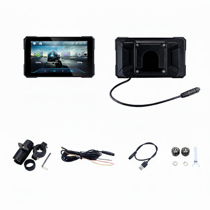 5" Motorcycle GPS Screen – Apple CarPlay & Android Auto | IPX7 Waterproof | Detachable Anti-Theft